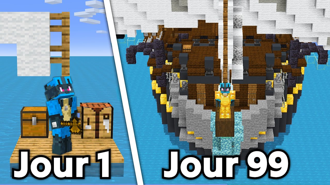 J'ai surv&eacute;cu 100 JOURS sur One Piece Minecraft..