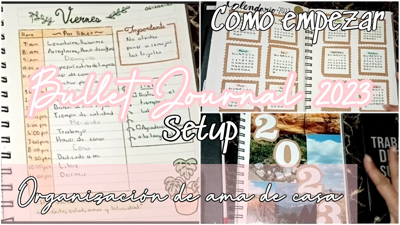 2023 BULLET JOURNAL SETUP ORGANIZACIÓN COMO AMA DE CASA agenda 2023 #bulletjournal #bujo #planwithme
