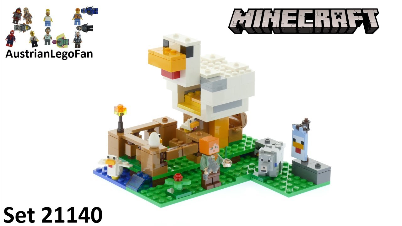 Lego Minecraft 21140 The Chicken Coop - Lego Speed Build Review