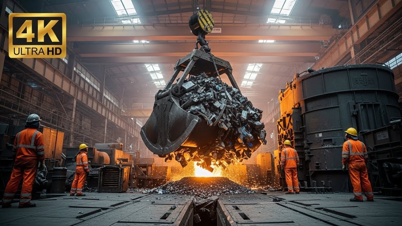 Massive Round Steel Casting Process: Inside a Heavy Industry Foundry | ASMR (4K)