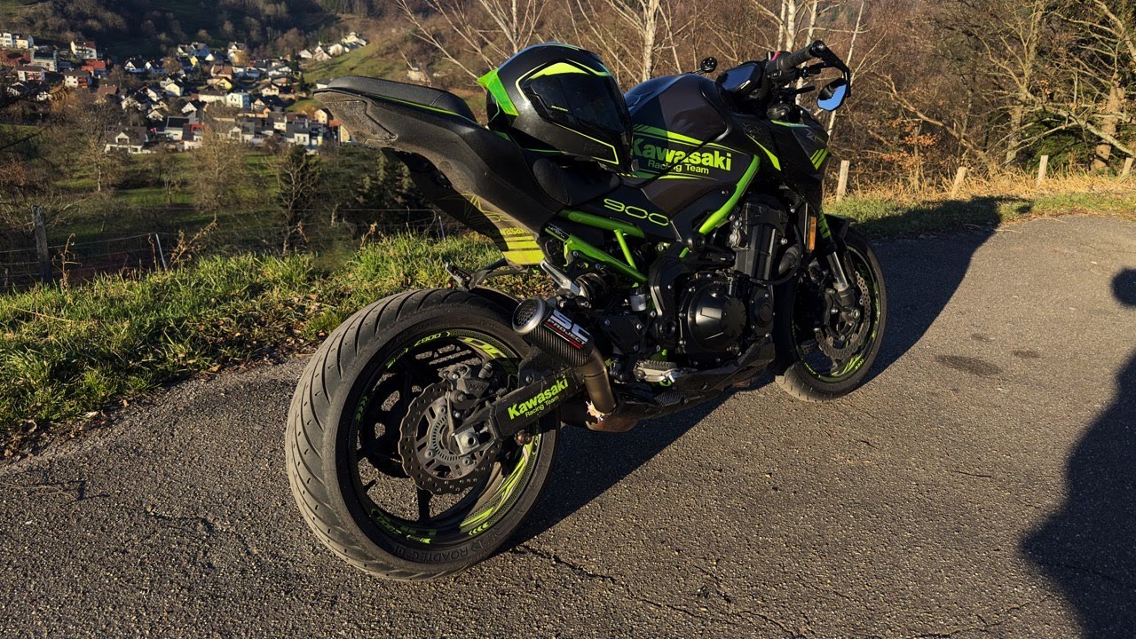Kawasaki Z900 Sc Project CRT Slip on Raw Sound 4k