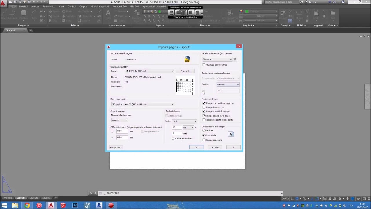 AutoCAD tutorial - Impaginare in scala da layout