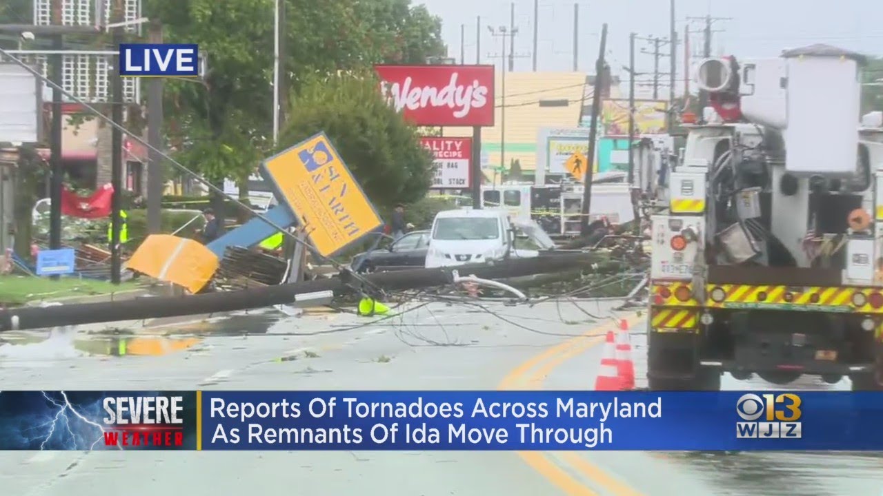 Tracking Ida: Reports Of Tornados Across Maryland As Remnants Of Ida Move Through Ida