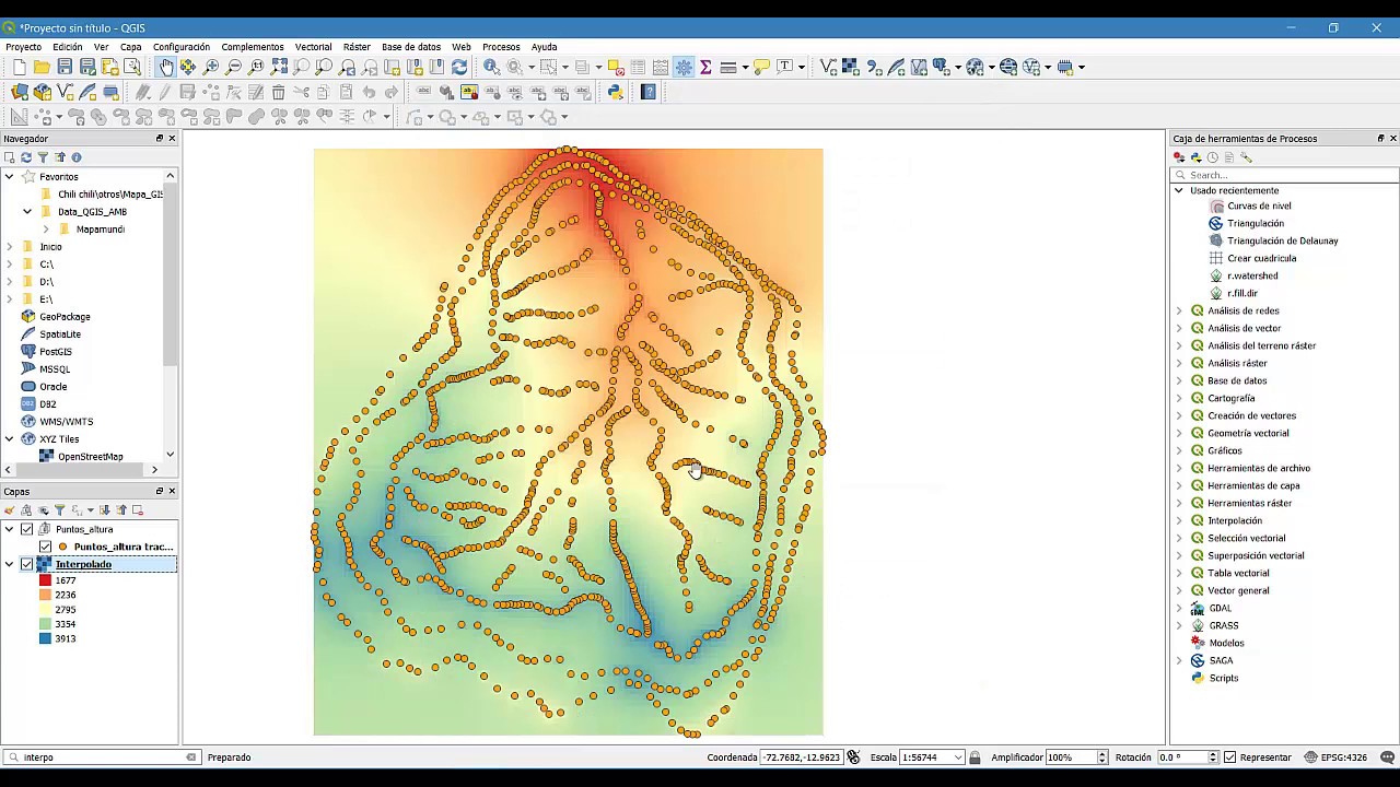 Exportar curvas de nivel de Google Earth usando QGIS (para shape y CAD)