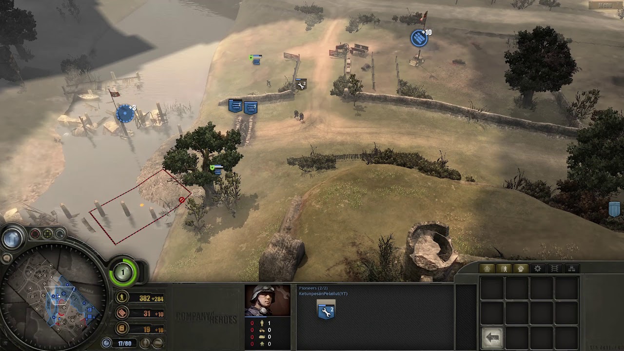 Company Of Heroes Vire River (1vs2 Hard) [Europe At War mod]