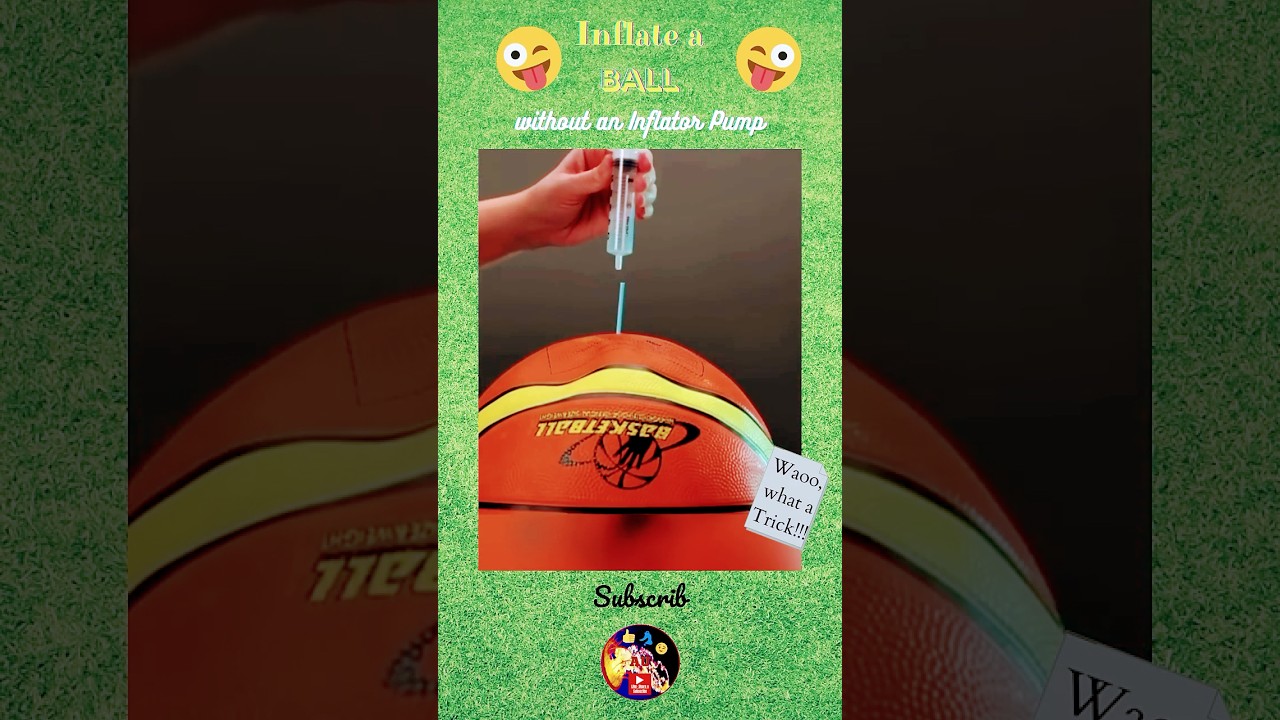 Inflate a BALL without an Inflator Pump 🔥 #shorts