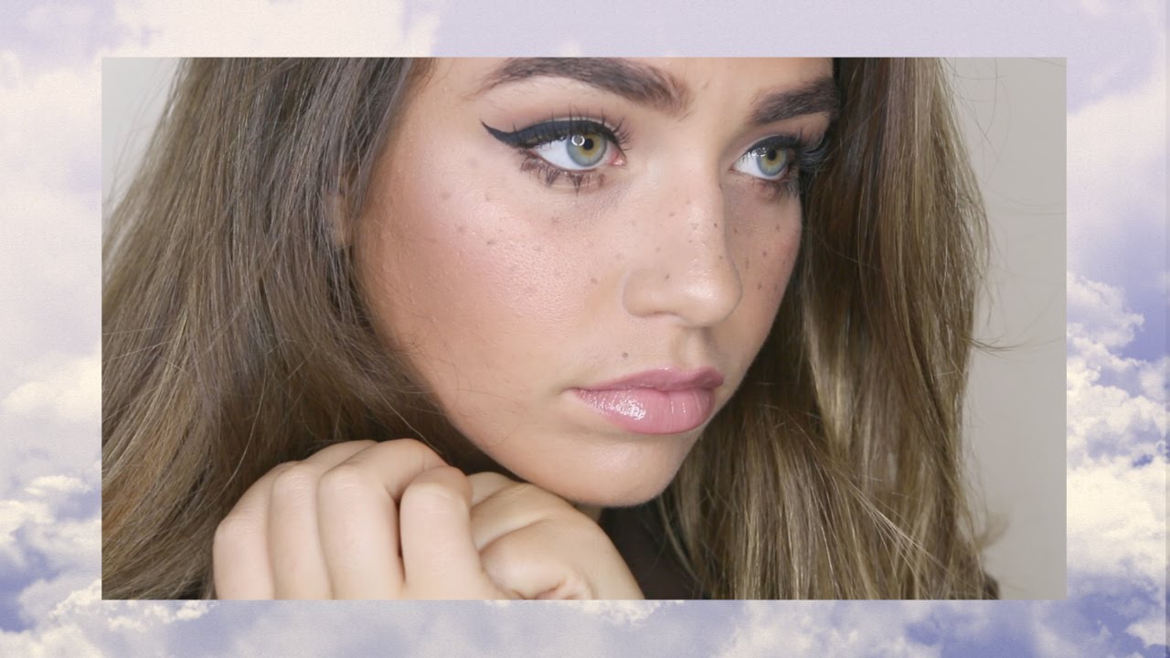 60's Inspired Spring Makeup // Fake Freckles & Big Liner