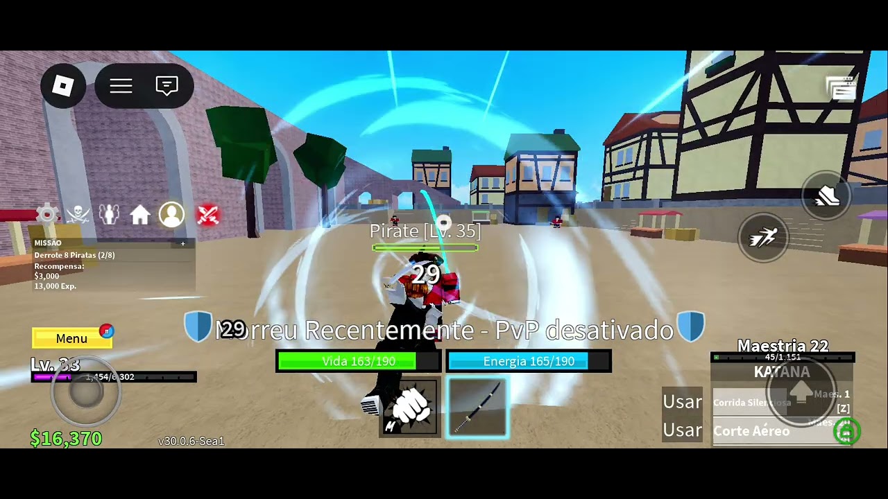 Blox fruits parte 5# me despedi da ilha dos macaco e fui para ilha dos piratas!
