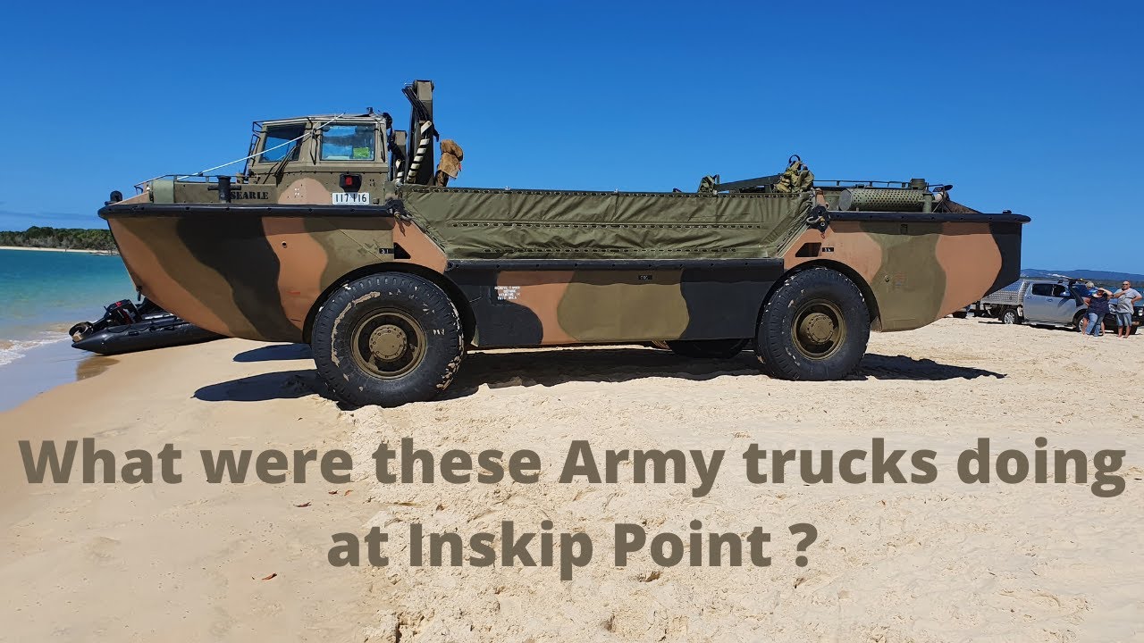 Explore Australia -Camping at Inskip Point - surprised to see the Army there