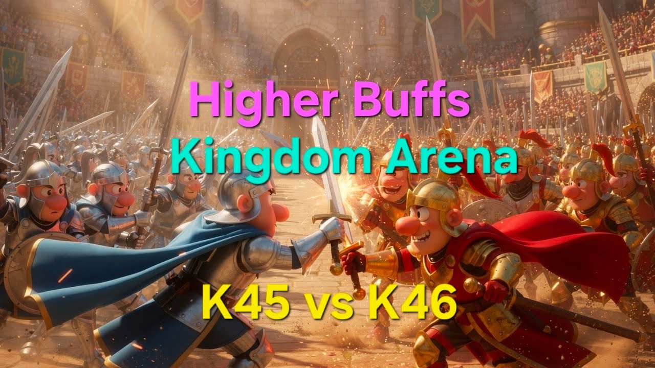 Evony TKR---  K45 VS  K46 in Kingdom Arena Action 