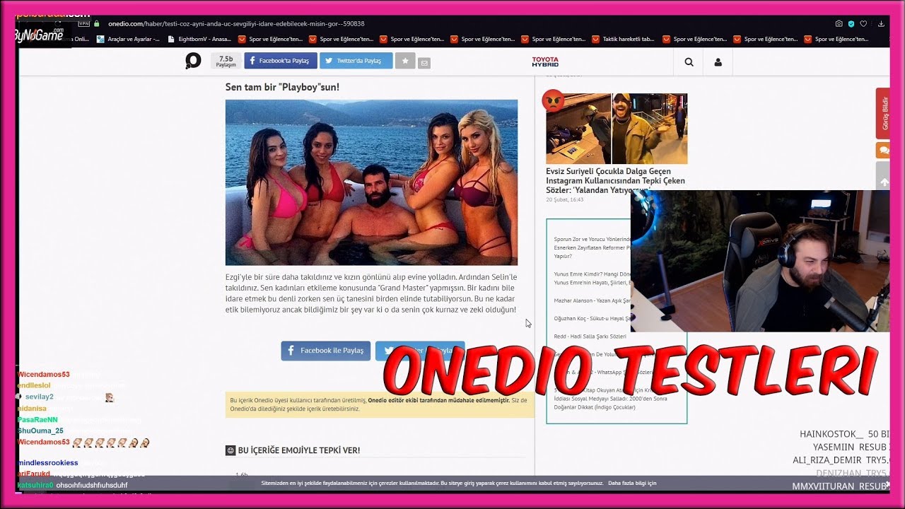 Elraenn - Aynı Anda 3 Sevgiliyi İdare Edebilecek Misin ? Onedio Testleri