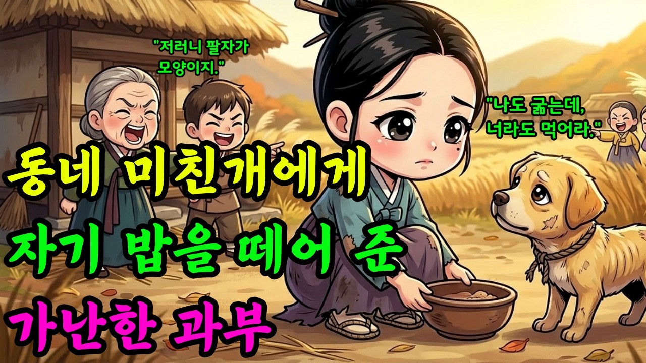 굶는 과부가 미친개에게 준 밥 한 그릇, 30년 만에 물어온 신발 한 짝의 정체ㅣ야담ㅣ민담ㅣ전설ㅣ설화ㅣ옛날이야기ㅣ수면동화ㅣ조선야담ㅣ오디오북