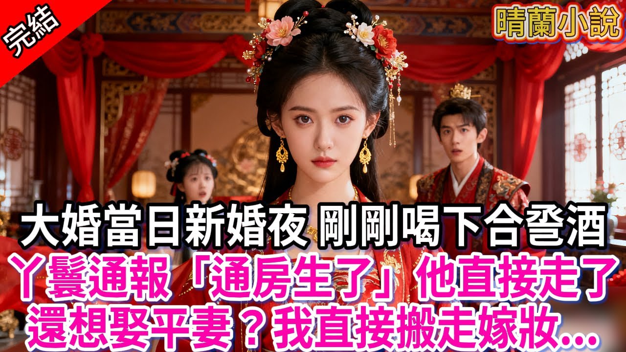 【完結】大婚當日新婚夜 剛剛喝下合巹酒；丫鬟通報「通房生了」他拋下我走了，還想抬通房為平妻？我直接搬走嫁妝回府...#古言 #完結 #古風小說 #大婚 #渣男 #小三 #綠茶 #大女主