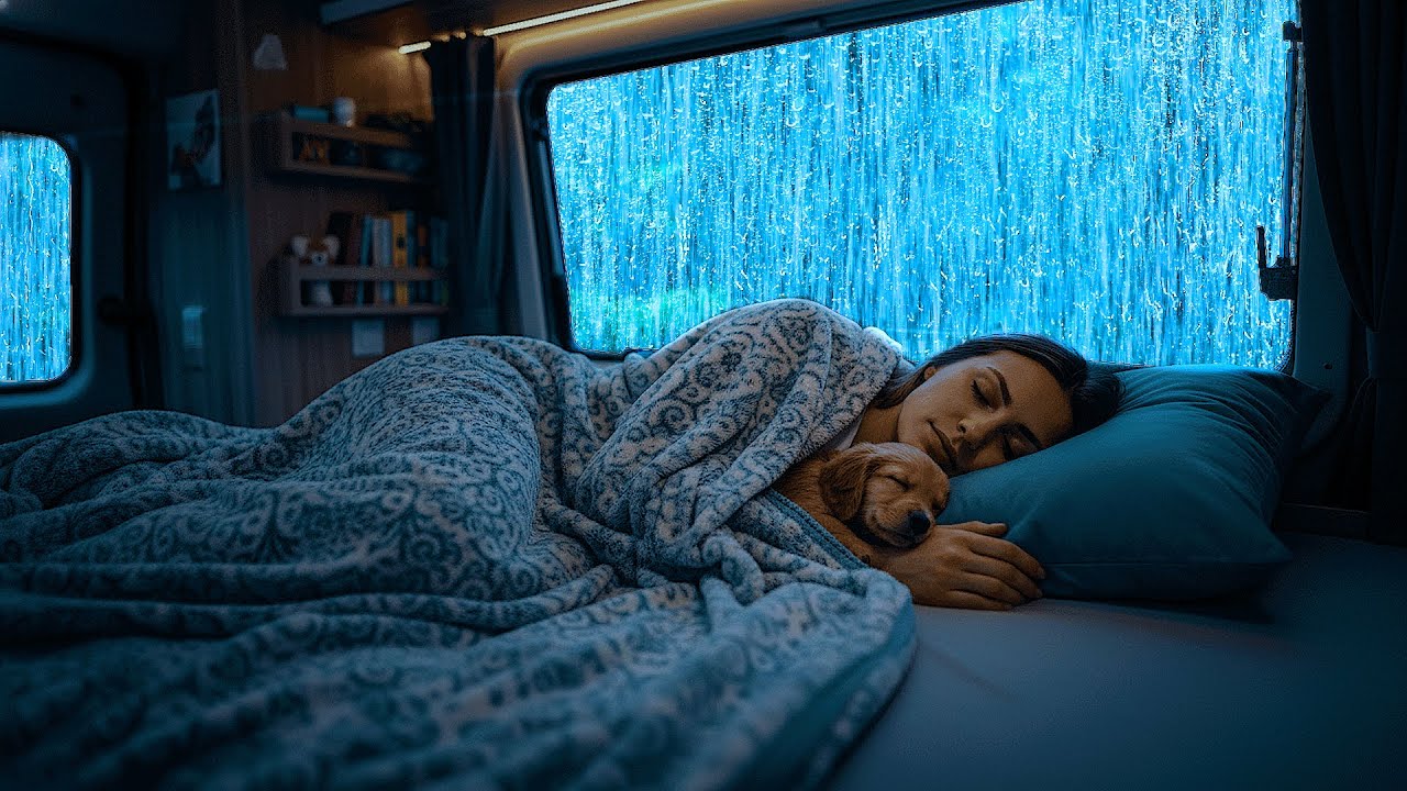 Close Your Eyes in a Cozy Car 🚗 Let the Rain and Soft Thunder Guide You to Sleep
