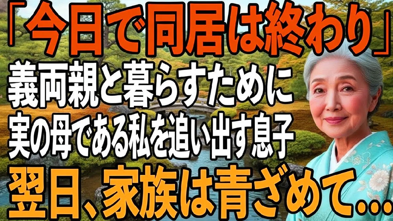 「今日で同居は終了」義両親と暮らすために、実の母である私は息子から追い出され→翌日、家の”所有者”を知った2人は居場所を失った【シニアライフ】【60代以上の方へ】