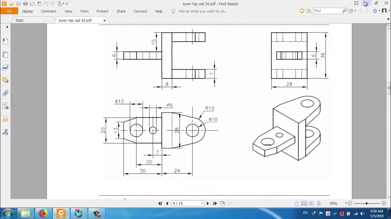 Hướng dẫn dựng bản vẽ 3D từ bản vẽ 2D trong NX