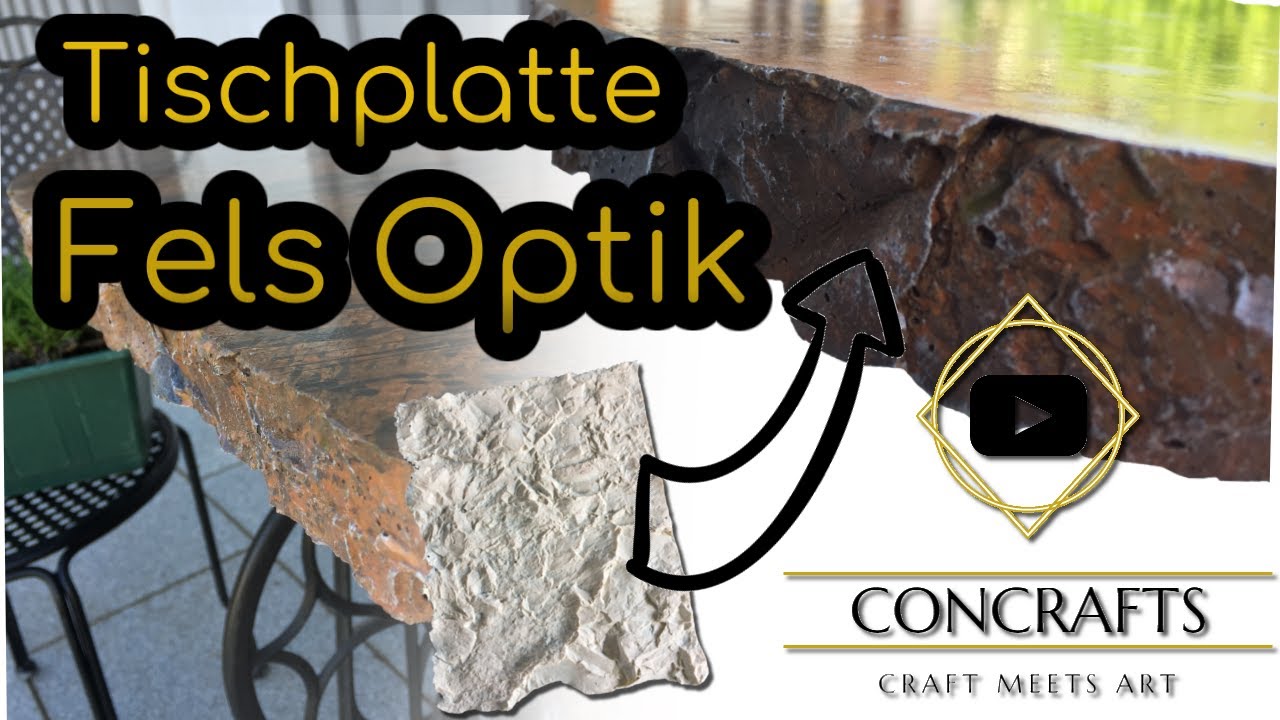 Rustikaler Betontisch in Naturstein Optik mit Felstexturen [ HowTo / DIY ]