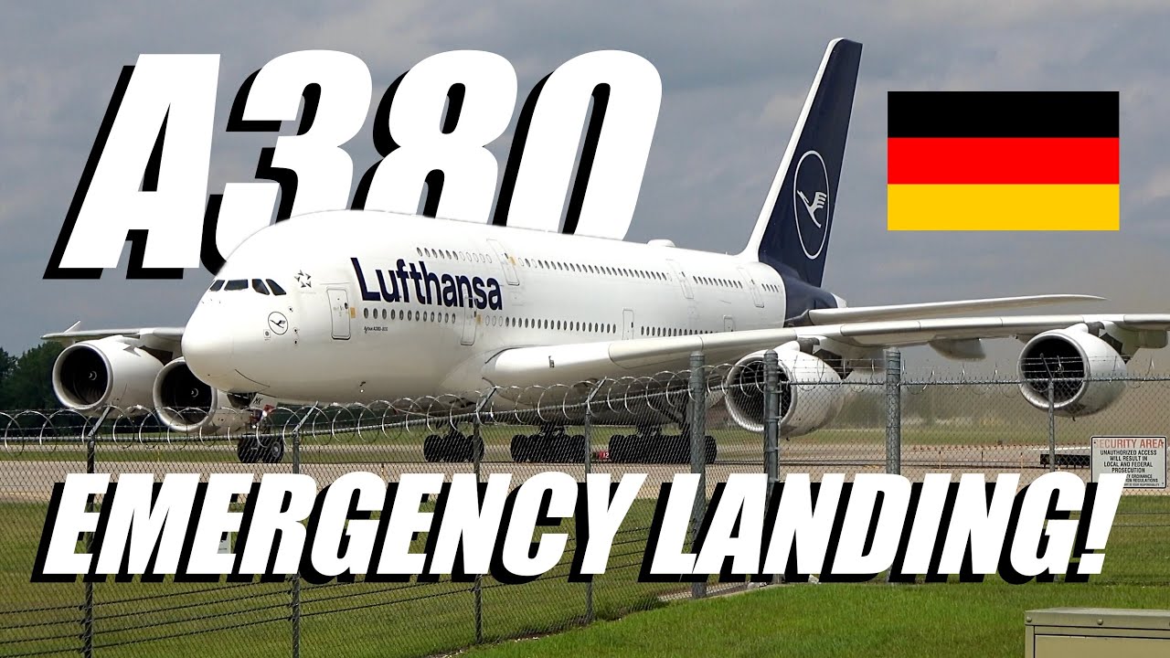 Lufthansa 🇩🇪 AIRBUS A380 SUPER JUMBO Landing and Takeoff at MSP | Medical Diversion