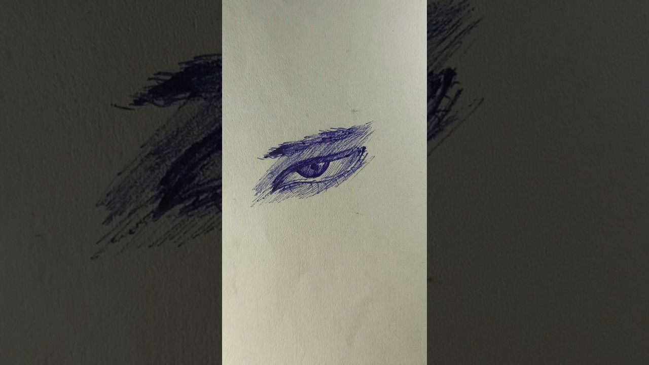 Draw hunter eyes with pen ✨ #shorts