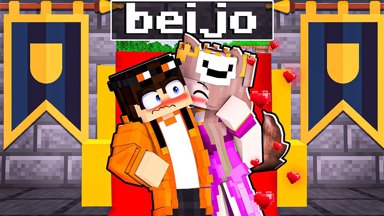 A PRINCESA LOBA me BEIJOU no Minecraft!
