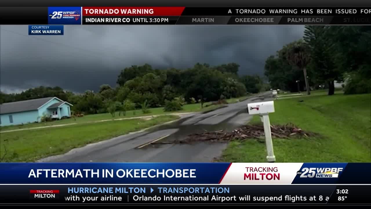 Aftermath from tornado in Okeechobee