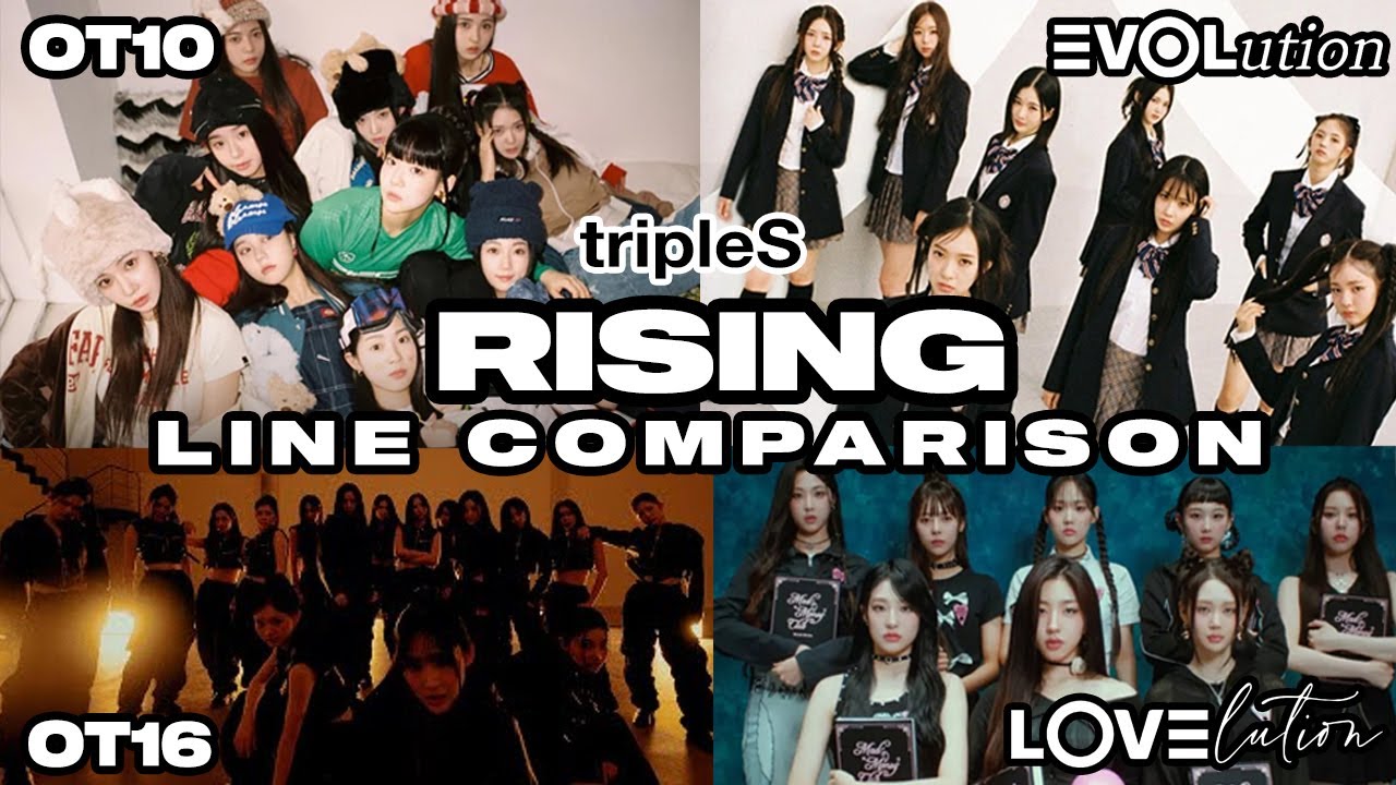 [OUTDATED] tripleS (트리플에스) Rising Lyrics - OT10 vs LOVElution vs EVOLution vs OT16 [LINE COMPARISON]