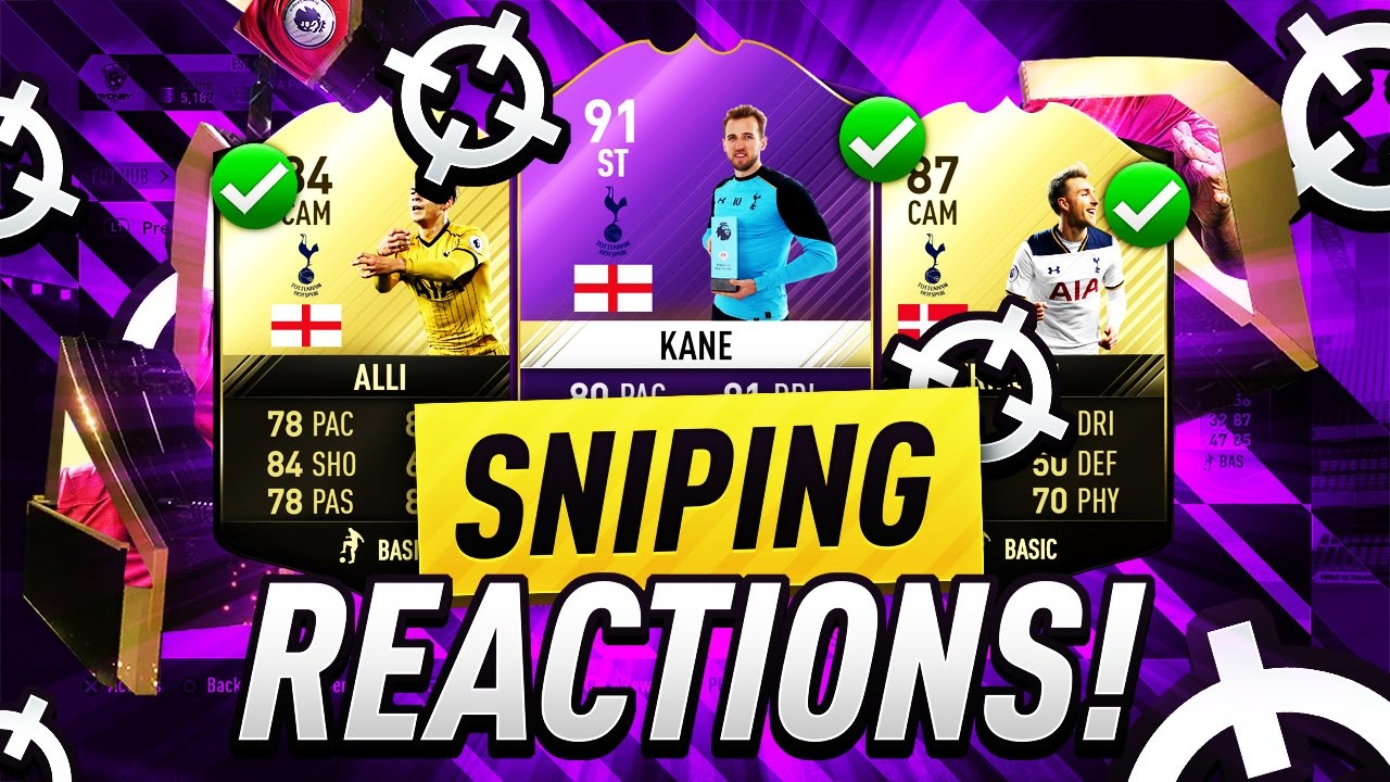 FIFA 17 | SBC HARRY KANE SNIPING!!! INFORM DELE ALLI AND ERIKSEN SNIPES | SNIPING REACTIONS EP12