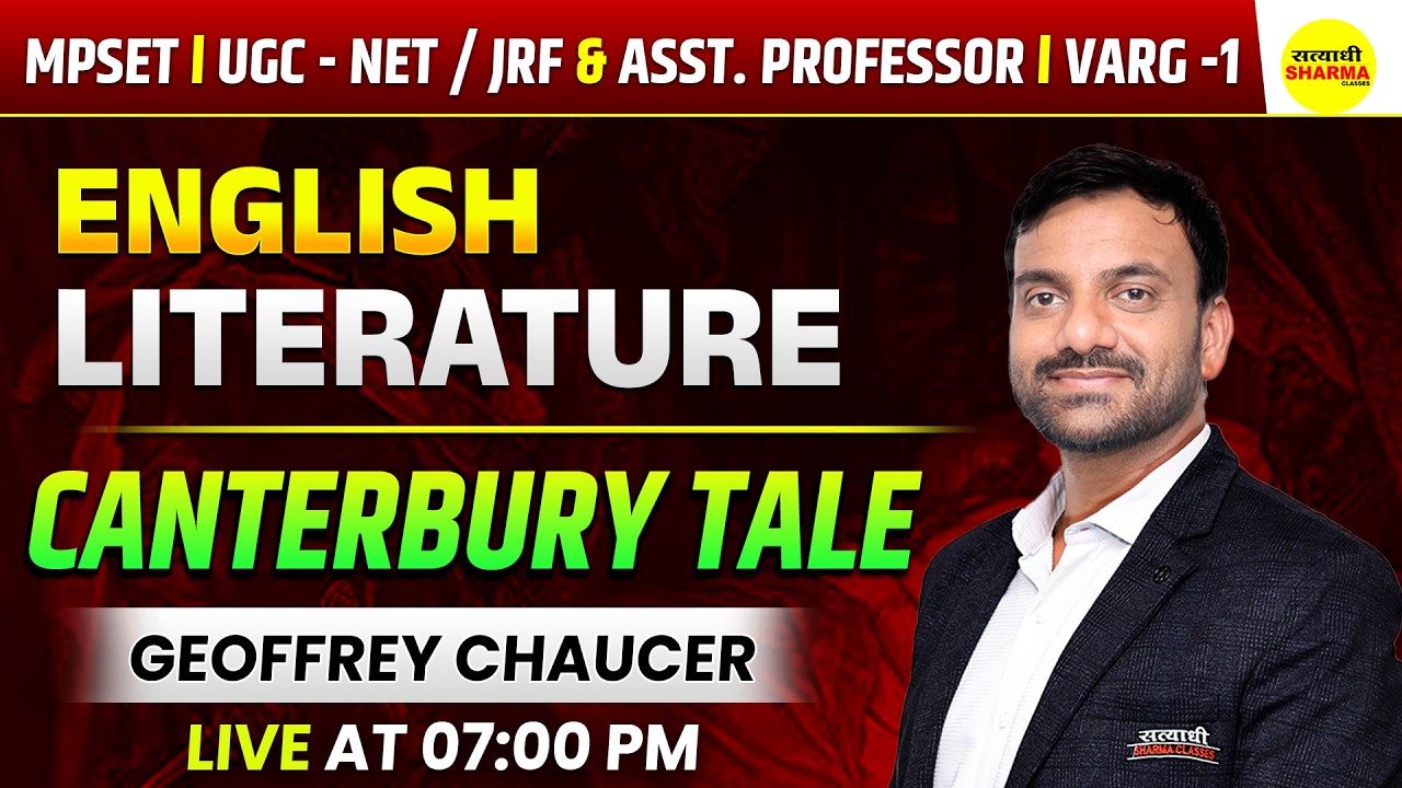 ENGLISH LITERATURE CANTERBURY TALES | MPSET | UGC NET / JRF & ASSISTANT PROFESSOR BY TRIPATHI SIR