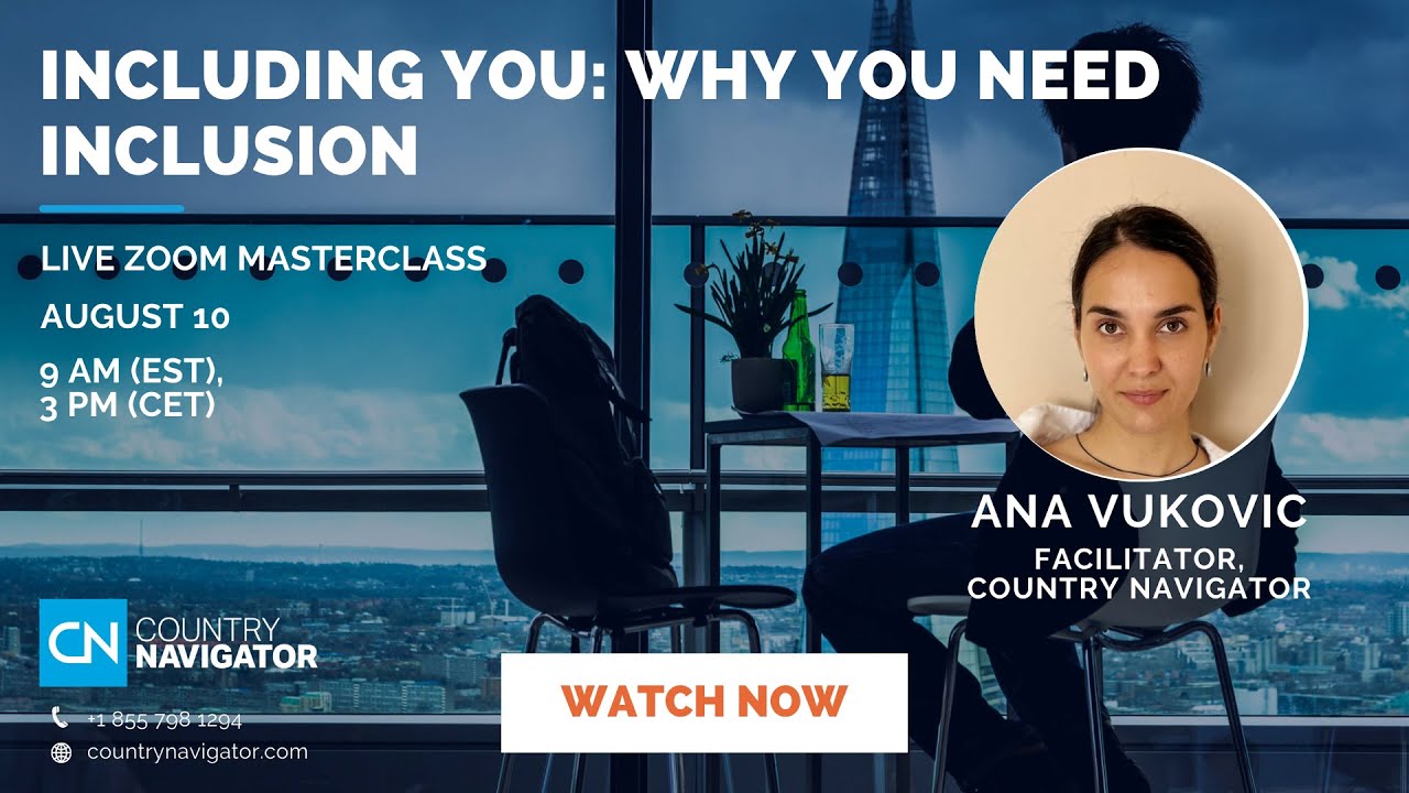Masterclass: Including You - Why You Need Inclusion