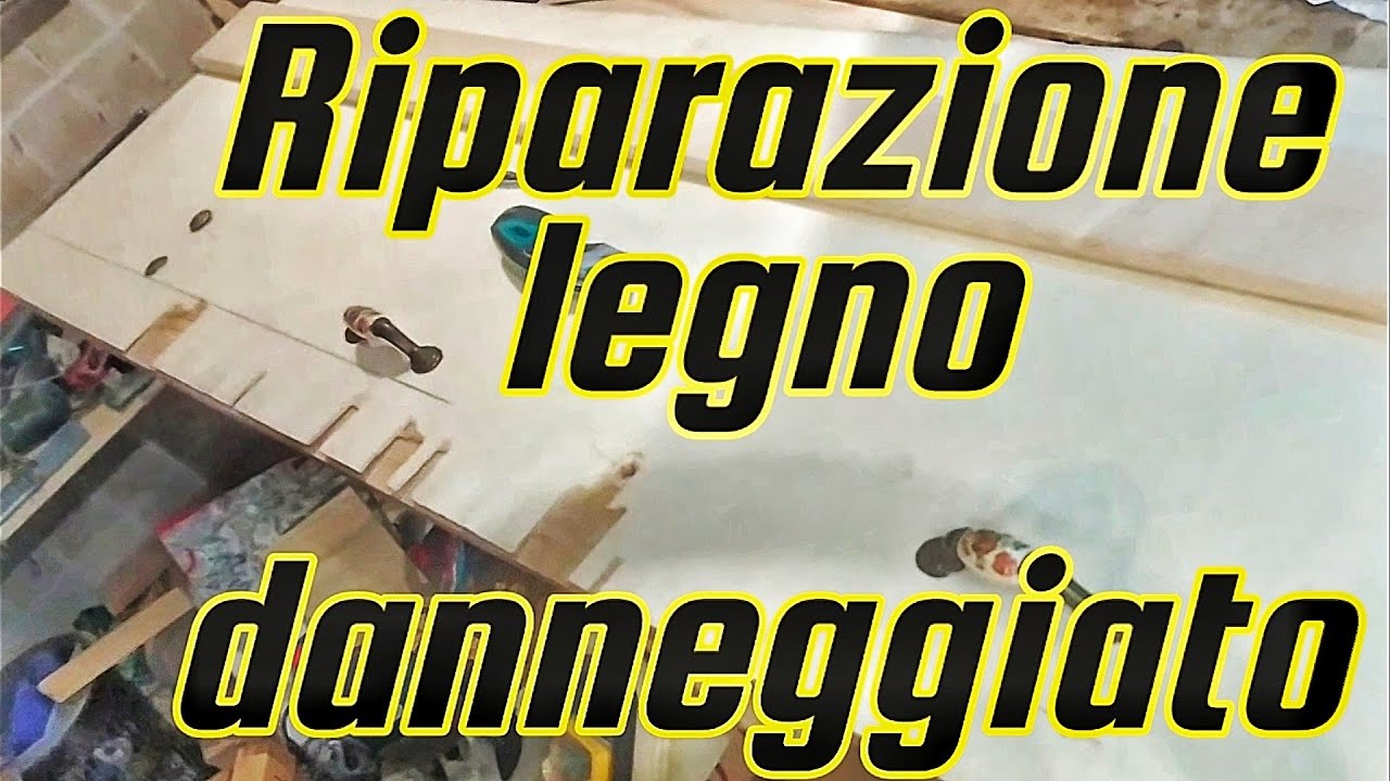 Riparazione pannello in legno danneggiato