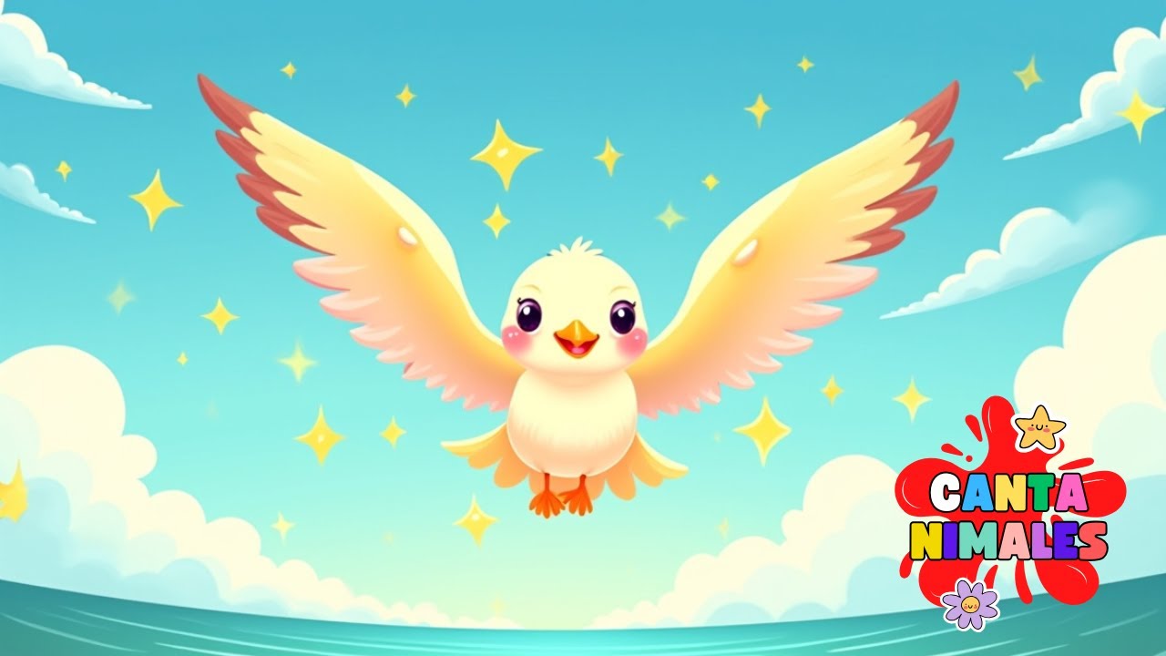 Canciones infantiles: Gaby la gaviota vuela, canta y juega 🌞