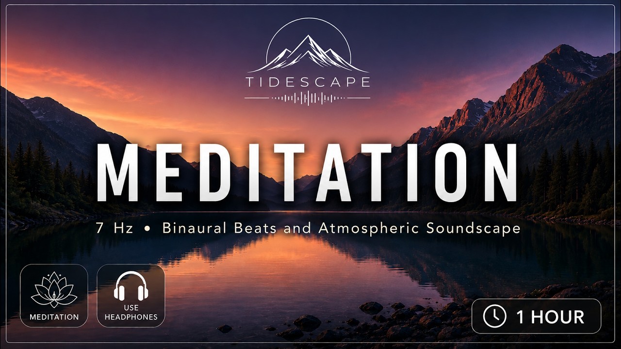 7 Hz Theta Binaural Beats for Meditation | Inner Stillness Ambient Soundscape | 60 Minutes