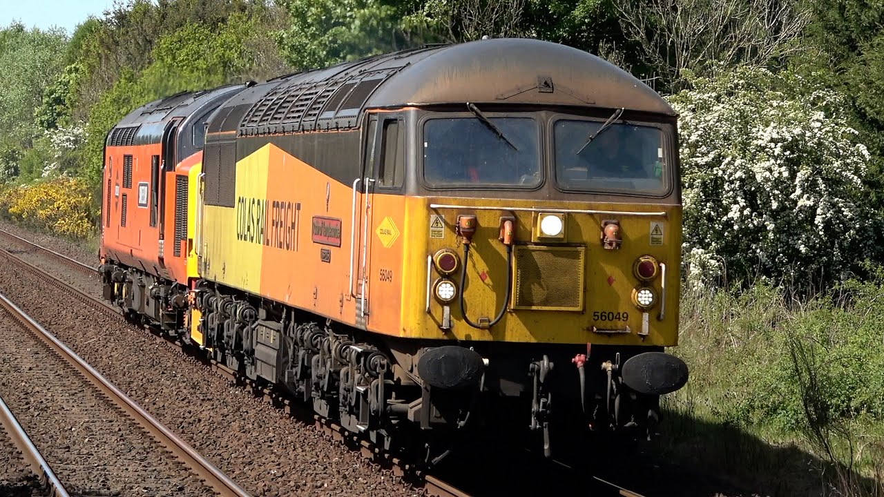 37405 and 56049 bring Ploughs to Eastriggs  plus trains at Carlisle and River Esk . 06 May 25