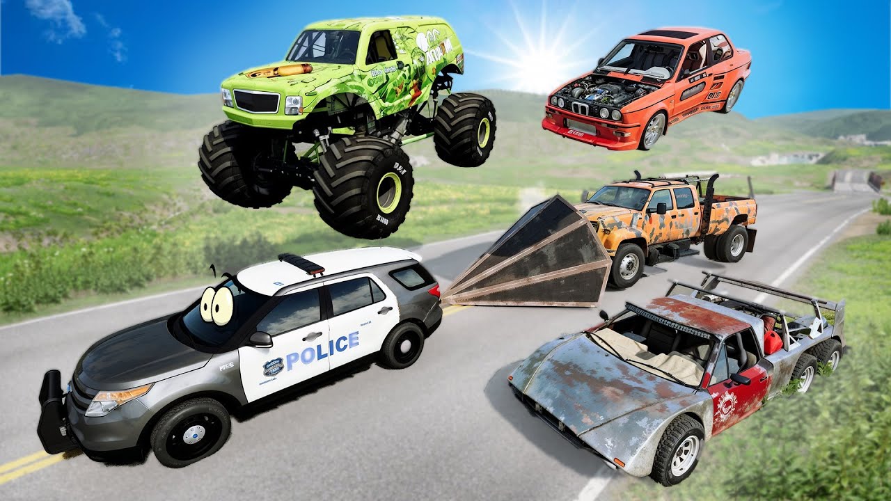 НА ОДИН ДЕНЬ СТАЛИ ПОЛИЦЕЙСКИМИ! КАК ПОЙМАТЬ БАНДУ МАШИН? Гоша и Чич. Beamng drive.