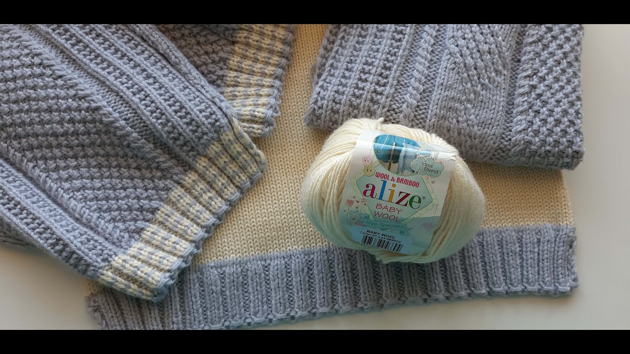 Детский джемпер, связанный спицами. Модные цвета 2021 года. Часть 1. Children's jumper. Part1.