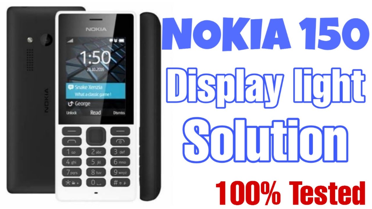 Nokia 150 display light ways