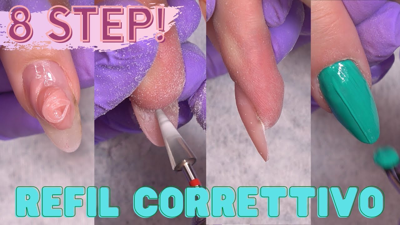 TUTORIAL REFIL CORRETTIVO IN 8 STEP! *senza limare* con polygel