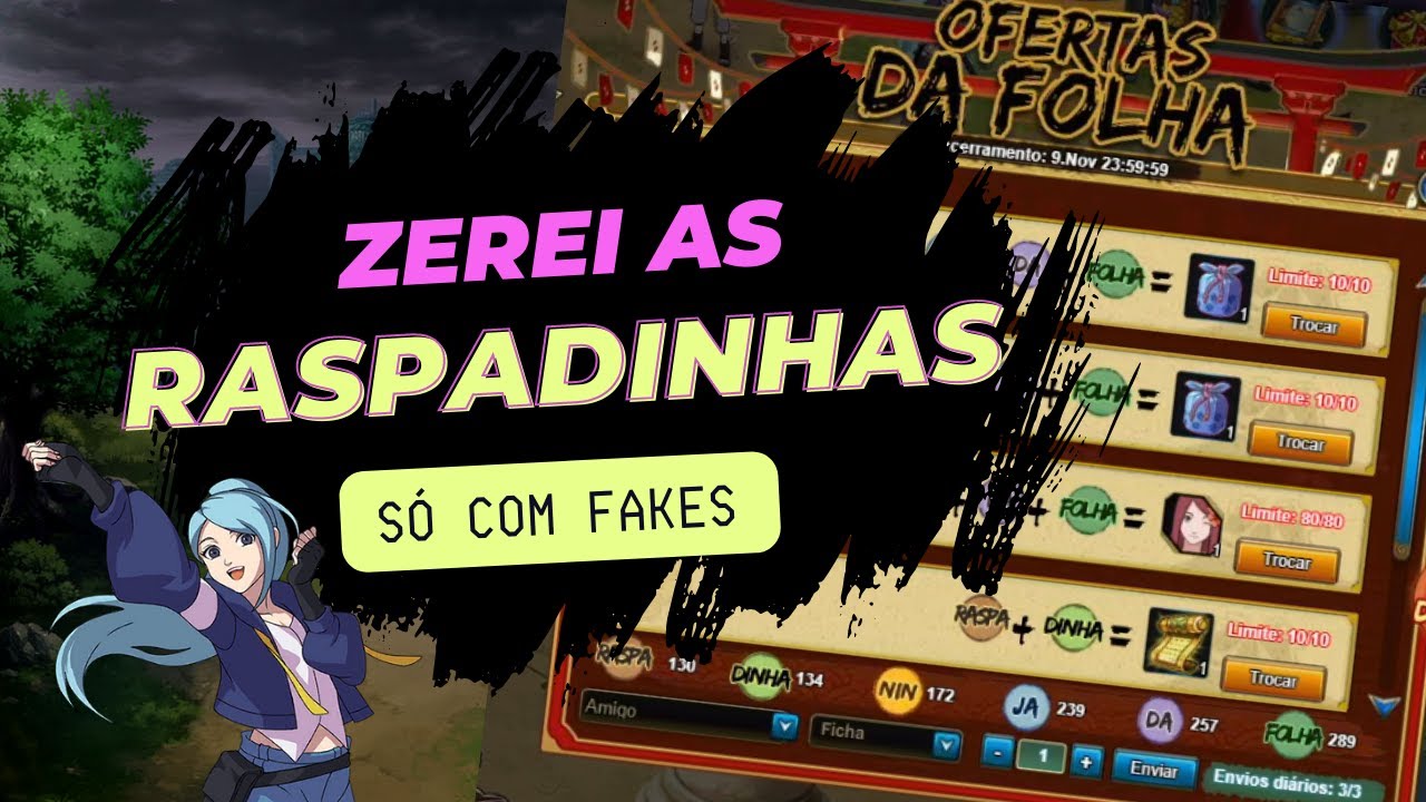 QUANTAS FAKES PRECISA PRA ZERAR AS RASPADINHAS? | Naruto Online