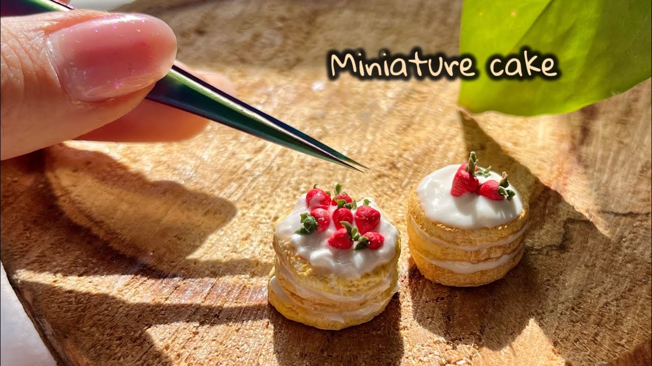 How to Make a Mini Cake with plymerclay\ Calm and Relaxing video 