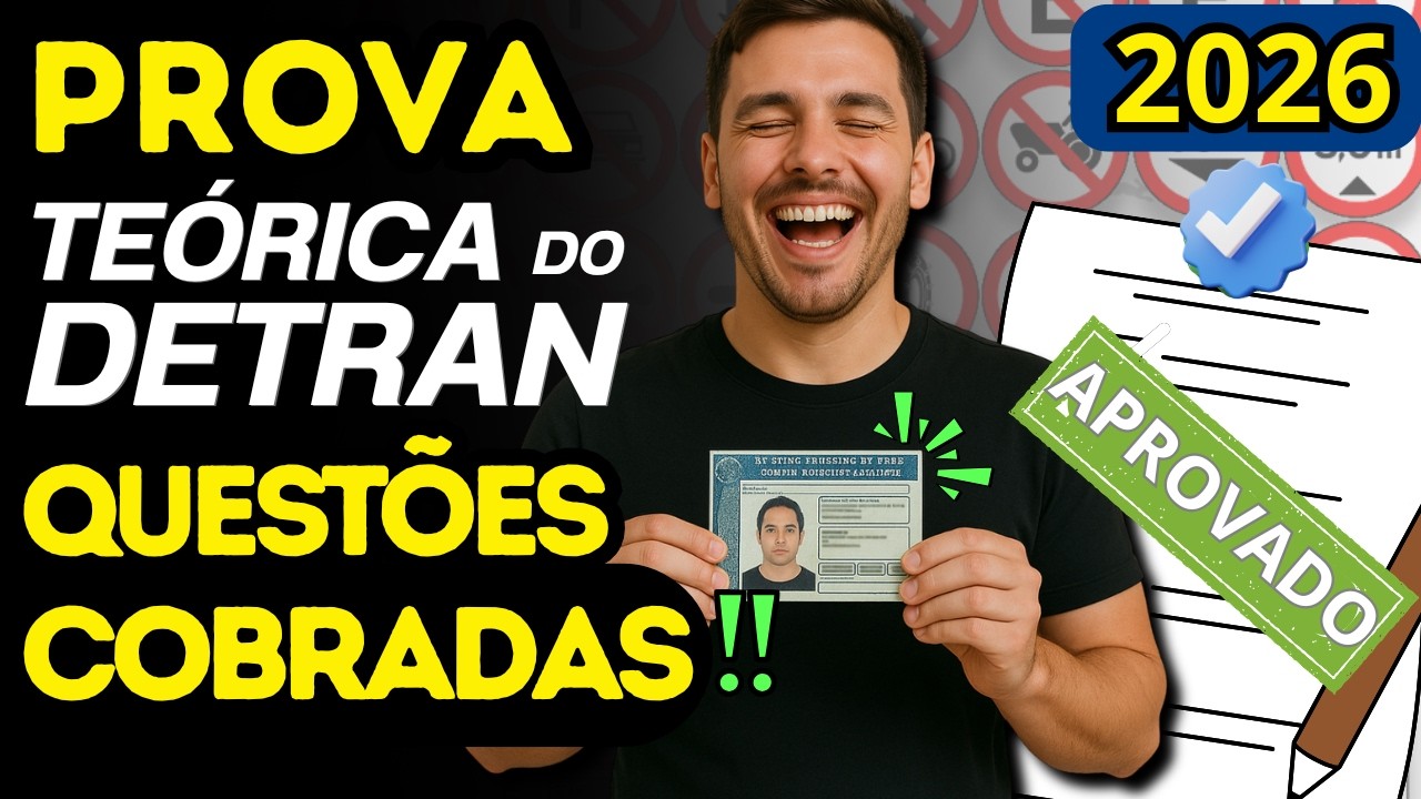 SIMULADO do DETRAN 2026: REVISÃO COMPLETA com 10 QUESTÕES (PROVA TEÓRICA)