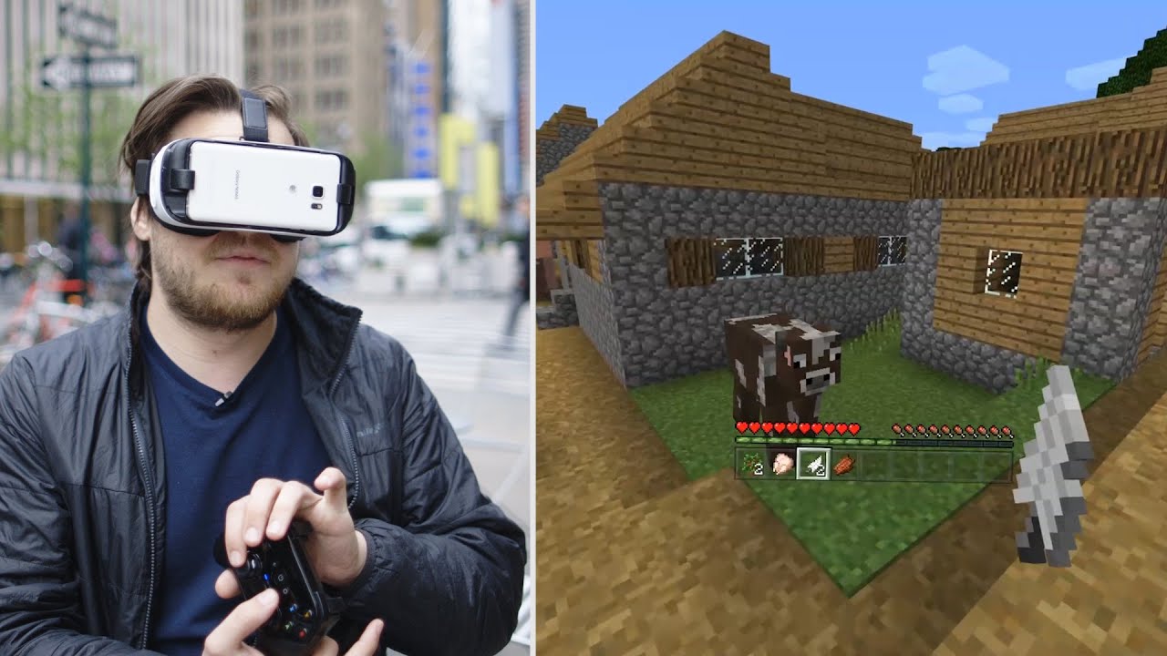 What Minecraft is like on Gear VR