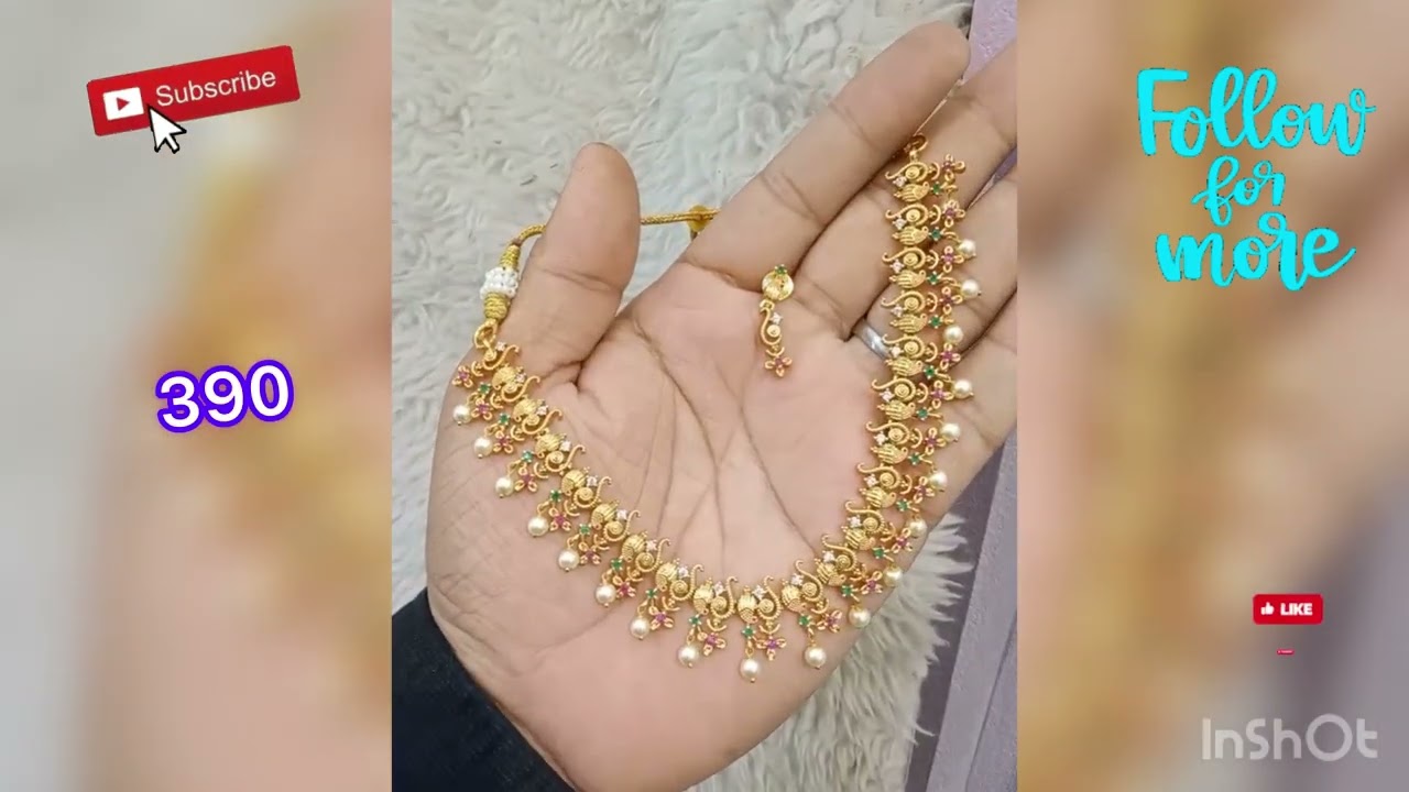 Hi all/most trending new collection😍 #onegramgoldjewellery #viralvideo @Smcollections.seetha29 