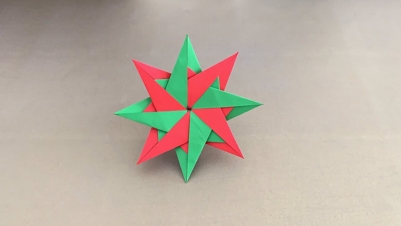 MODULAR ORIGAMI STAR CHRISTMAS DECORATION