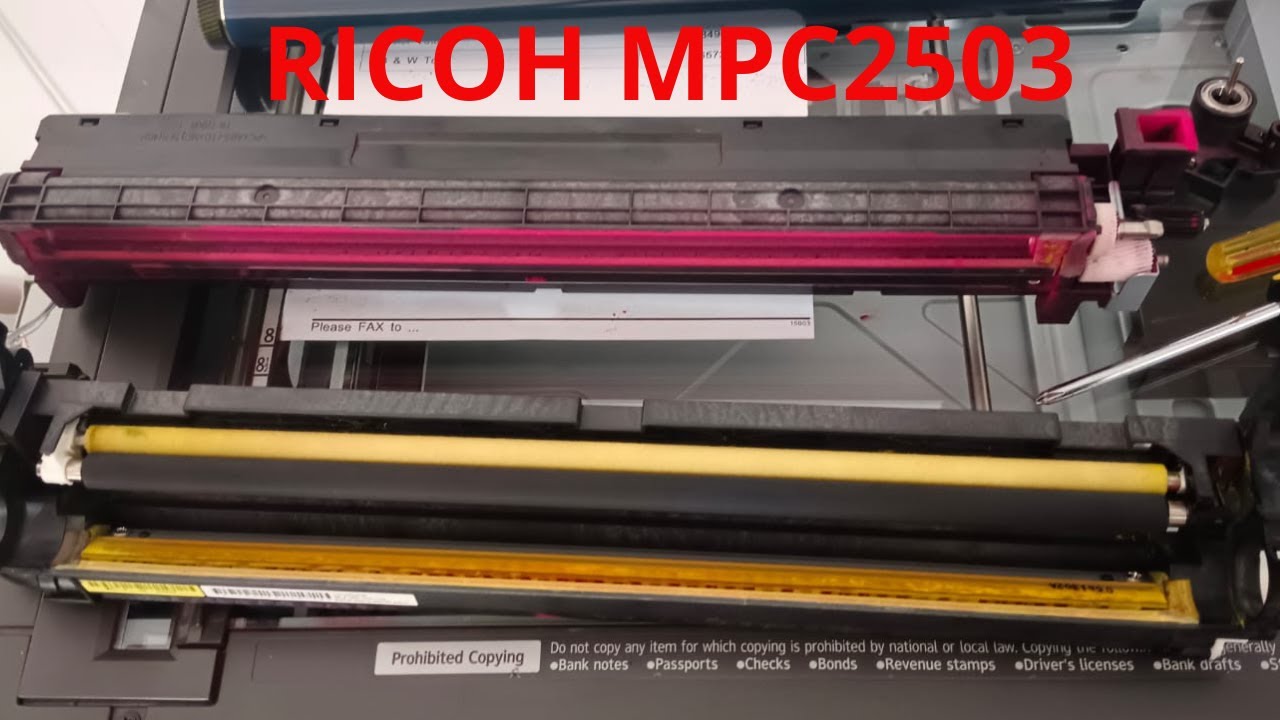 Cambio  de  revelador  Ricoh  MPC  2503