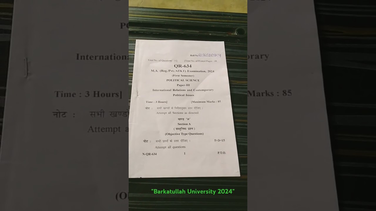 MA Political science 