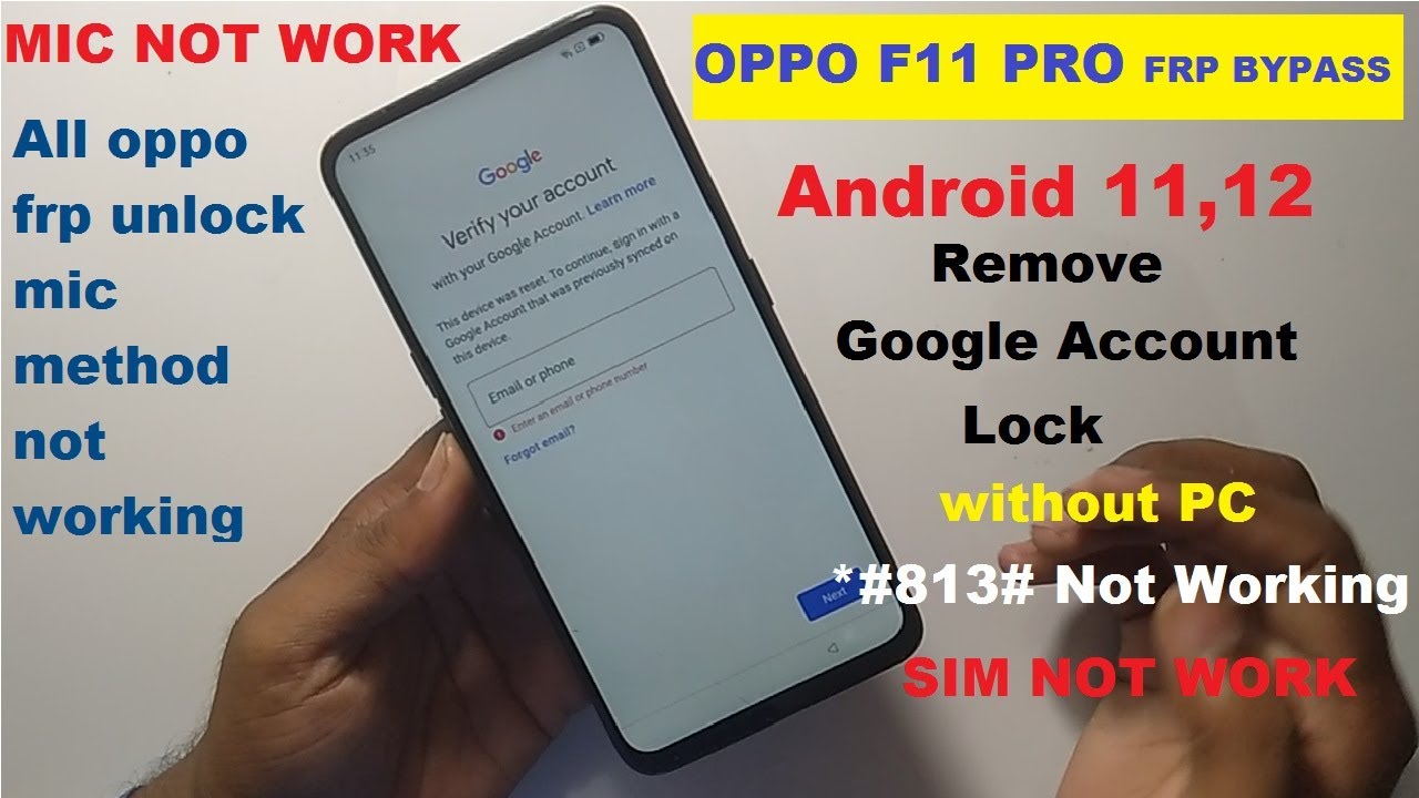 OPPO F11 PRO FRP Bypass Android 11,12 || All Oppo Android 11 Frp Bypass Without Pc || New Trick 2022