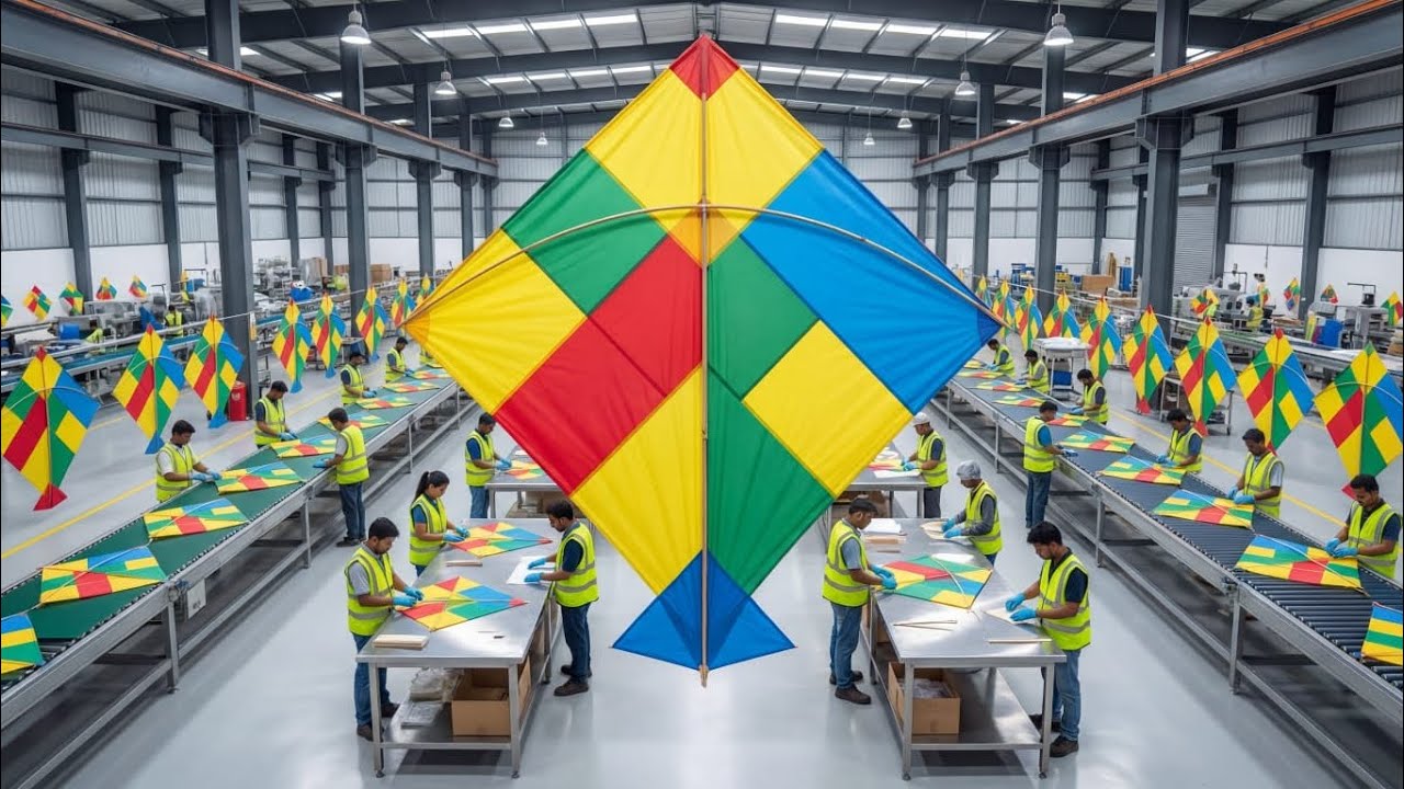 How Kites Are Made in Factory | Complete Kite Manufacturing Process | Paper Kite Production