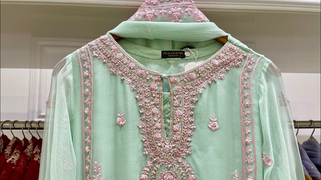 Agha Noor New Collection 2023||  Beautiful chiffon dubbata Detailed Video with prices  20-May-2023