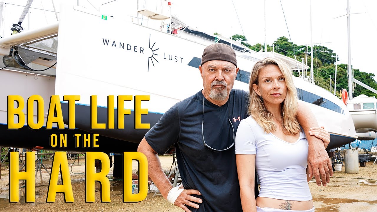 BOAT LIFE on the Hard - Maintenance + Repairs of a 2 YO Performance SAILING CATAMARAN |  Ep. 73