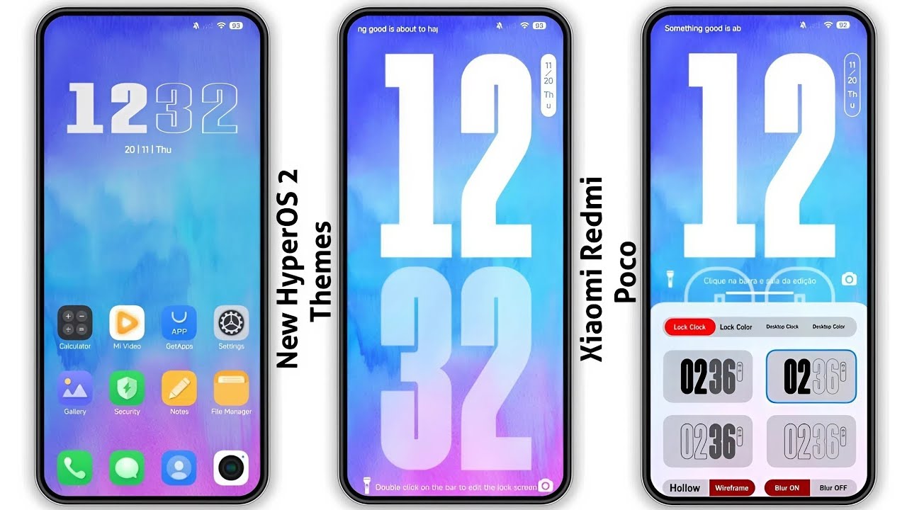 3 новые темы для центра управления HyperOS 2 для Xiaomi, Redmi, Poco | 3 лучшие темы для HyperOS 2